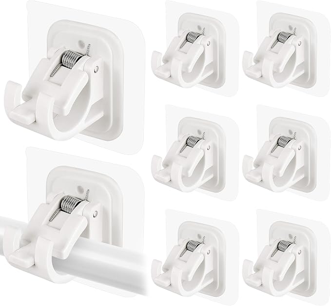 8PCS Self Adhesive Curtain Rod Holders No Drill Curtain Rods Brackets No by Codoule