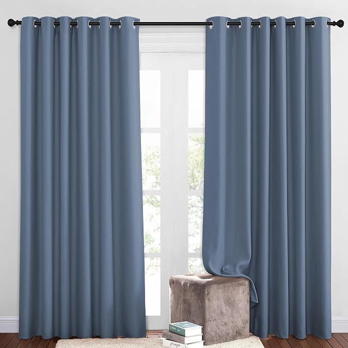 NICETOWN Blackout Living Room Curtains Extra Wide, Triple Weave Grommet Top by NICETOWN