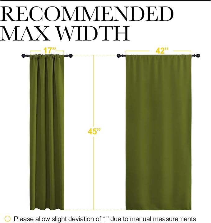 NICETOWN Window Curtains Blackout Drapes, Thermal Insulated Solid Rod Pocket - Image 7