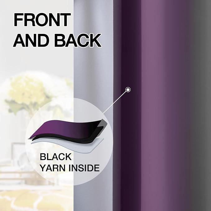SimpleHome Ombre Room Darkening Curtains 84 inches Length - Image 4