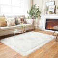 EasyJoy Ultra Soft Fluffy Shaggy Area Rug Faux Fur Rug Chair Cover Seat Pad by EasyJoy