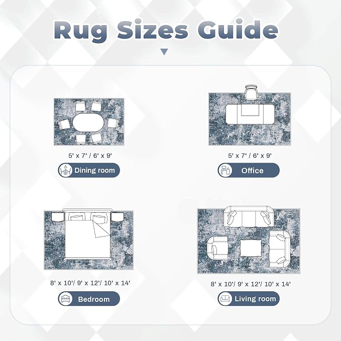 Area Rugs 6x9 for Living Room: Washable Rug Modern Abstract Neutral Soft - Image 8