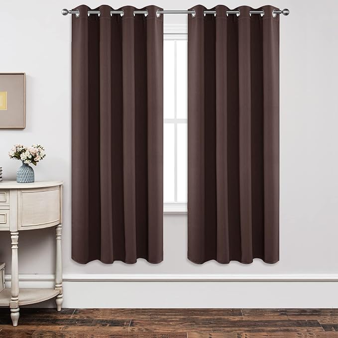 Joydeco Blackout Curtains 72 Inch Length 2 Panels Set, Thermal Insulated Long by JOYDECO