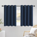 NICETOWN Navy Blue Kitchen Window Curtains 36 inches Long, Grommet Blackout by NICETOWN