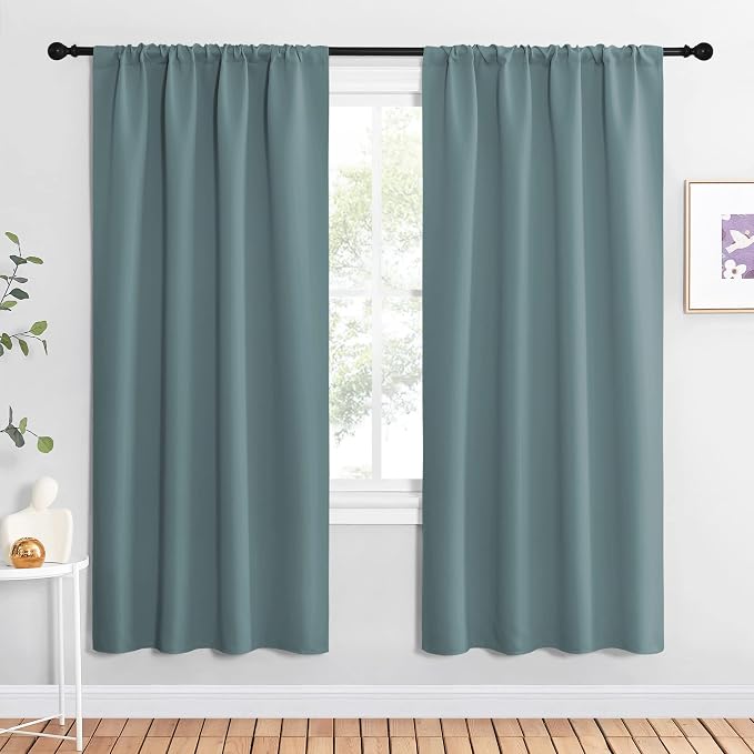 NICETOWN Greyish Blue Blackout Curtains Panels by NICETOWN
