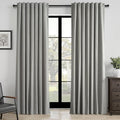 Topfinel Frost Grey Linen Curtains 84 Inches Long 2 Panels Set by Topfinel