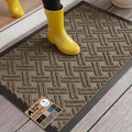 GORILLA GRIP 100% Waterproof All-Season WeatherMAX Doormat, US Designed Natural by GorillaGrip