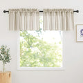 RYB HOME Sheer Valances Window Topper Curtains Linen Textured Sheer Curtains by RYBHOME
