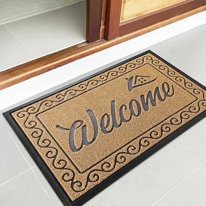 Yimobra Welcome Front Door Mat, Heavy Duty Easy Clean Doormat Indoor Outdoor - Image 7