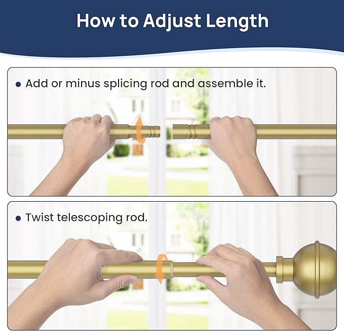 ENJOYBASICS No Drill Curtain Rods - Image 5