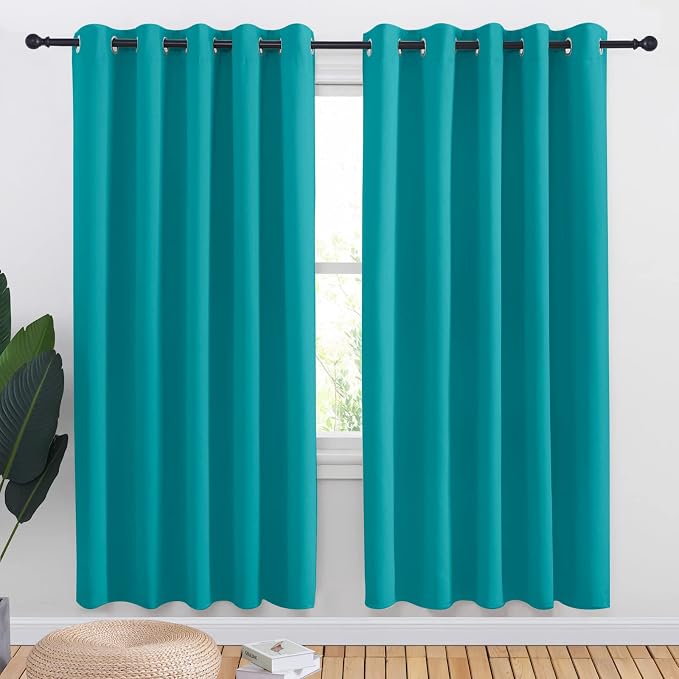 NICETOWN Peacock Teal Blackout Draperies Curtains by NICETOWN