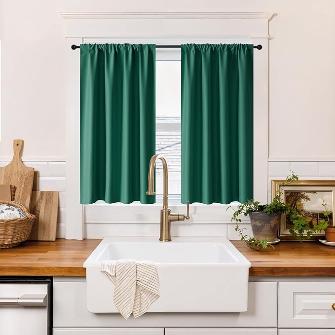 RYB HOME 100% Blackout Short Curtains by RYBHOME