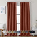 Simplebrand Ava Terracotta Blackout Curtains by Simplebrand