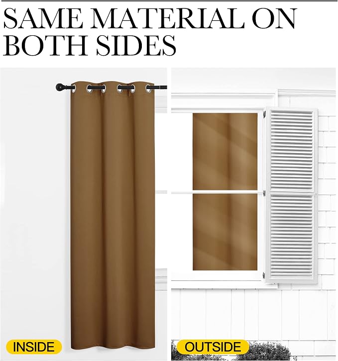 NICETOWN Sleek Blackout Curtains 68 inches Length - Image 6