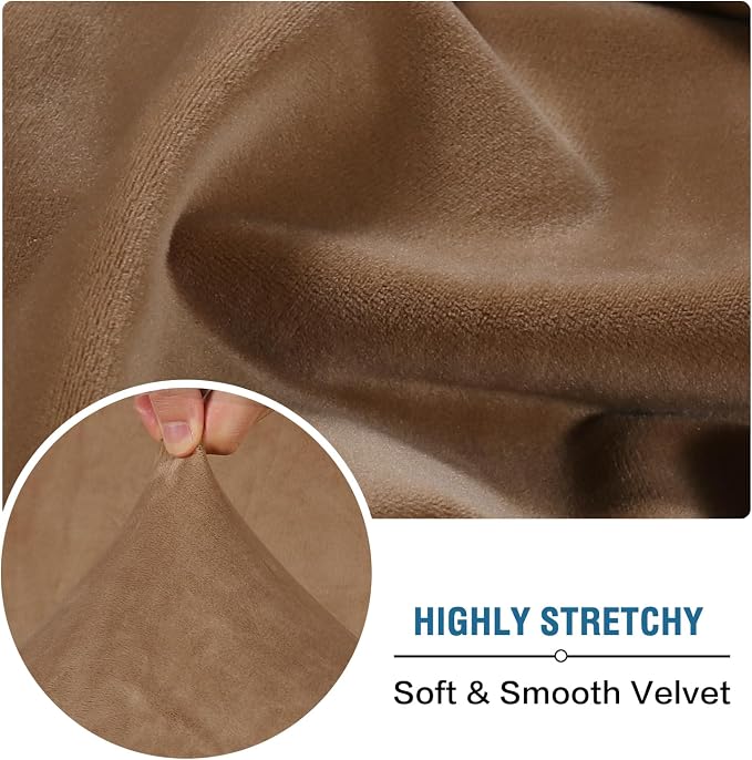 H.VERSAILTEX Velvet Stretch Individual Couch Cushion Cover Plush Cushion - Image 5