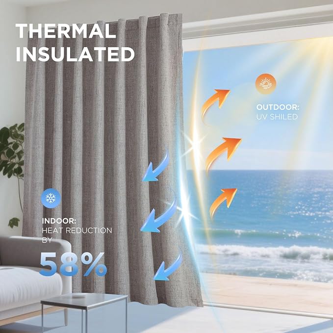 Joydeco Linen Blackout Curtains - Image 4