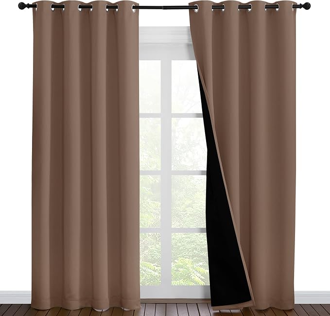 NICETOWN Warm Curtains for Winter, 100% Blackout Curtains Thermal, Noise by NICETOWN