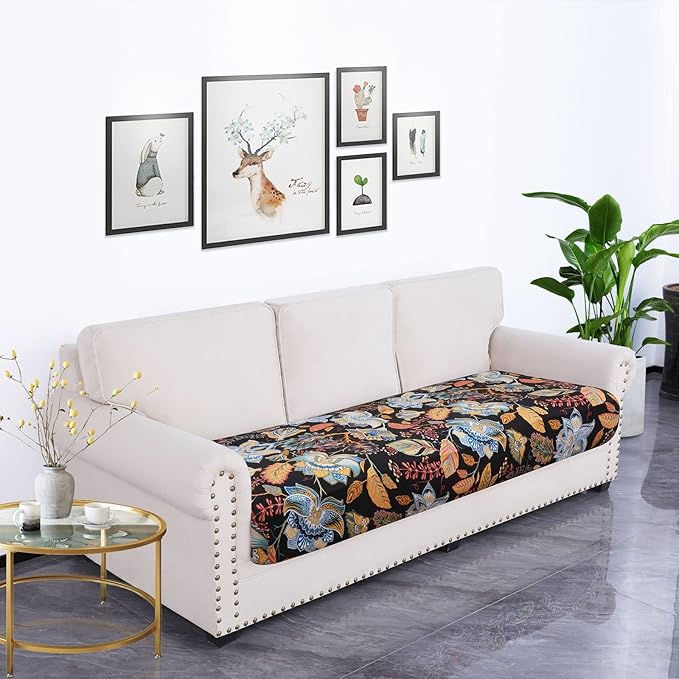 hyha Printed Couch Cushion Covers, Floral Sofa Covers Washable - Image 5