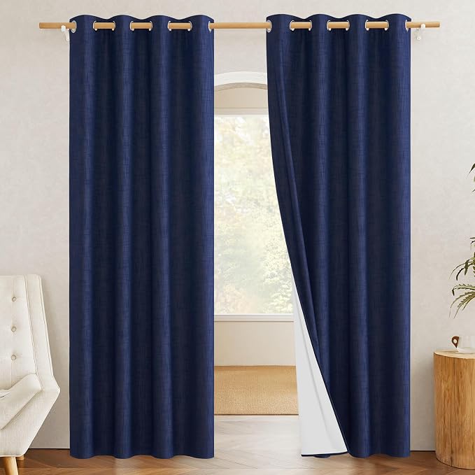 NICETOWN 100% Absolutely Blackout Linen Curtains by NICETOWN