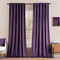 MIULEE Purple Velvet Curtains 96 inches by MIULEE