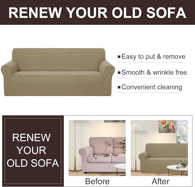 U-NICE HOME Oversized Stretch Loveseat Couch Cover Sofa Covers Washable Sofa - Image 5