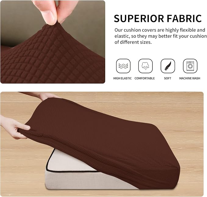 Easy-Going Stretch Individual Loveseat Couch Cushion Cover Sofa Cushion - Image 5