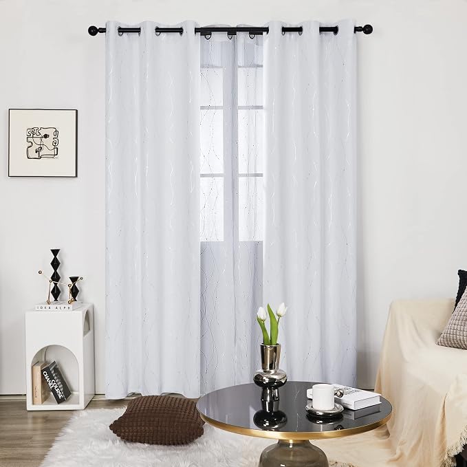 Deconovo Living Room Curtains, Room Darkening Drapes, Thermal Insulated - Image 2