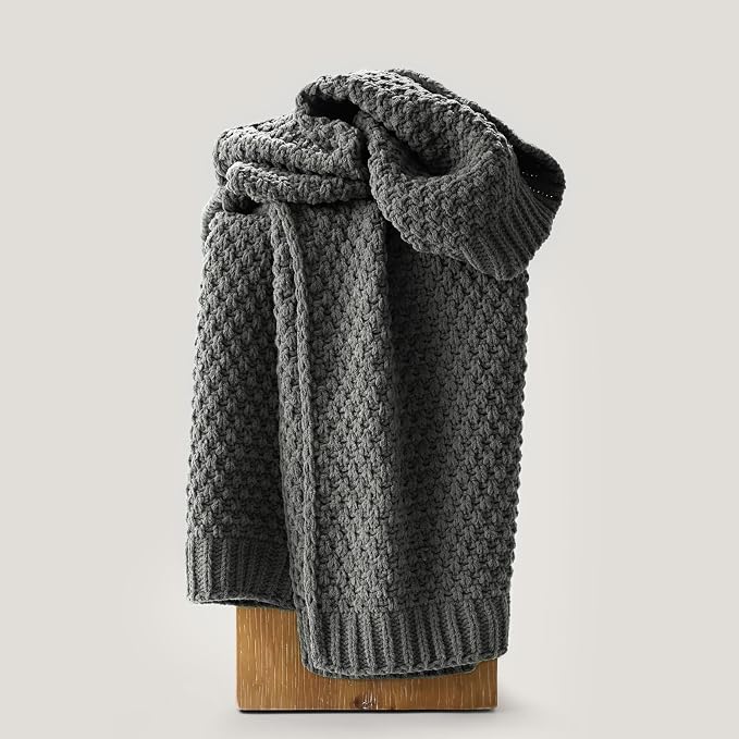 EVERGRACEHOME Chunky Chenille Knit Throw Blanket - Image 3