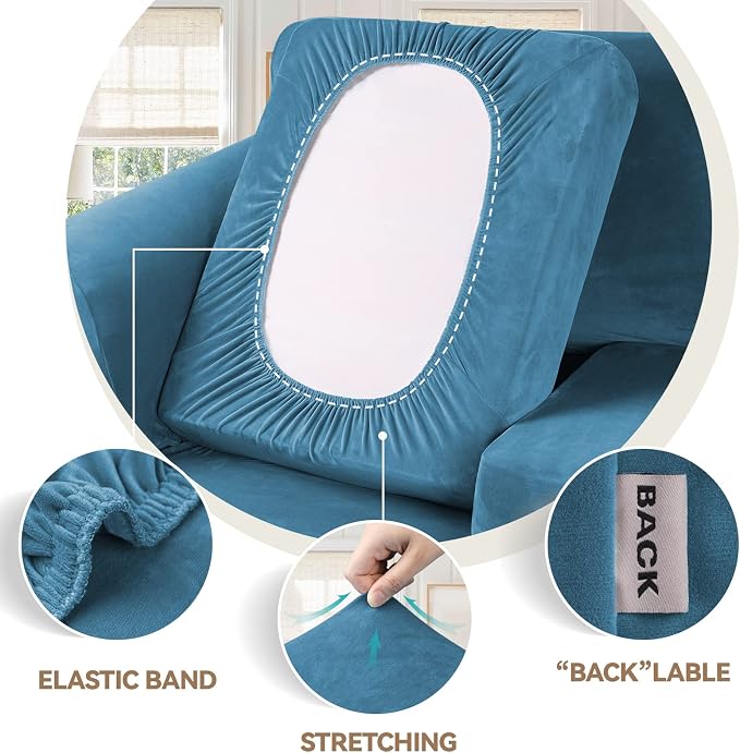 WEERRW Velvet Stretch Chair Sofa Slipcover - Image 3