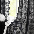 YJ YANJUN Vintage Lace Curtains 54 inch Length Victorian Floral Pattern Goth by YJYANJUN
