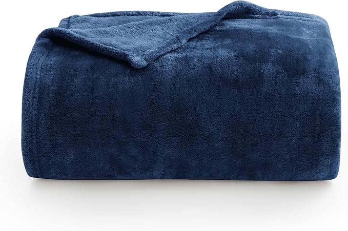 BEDELITE Fleece Blanket Full Size Navy - Image 7