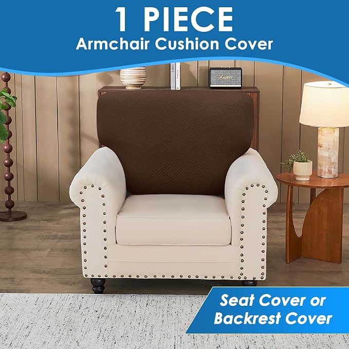 XINEAGE Large Couch Cushion Covers Seat Cushion Cover Thick Stretch Sofa - Image 4