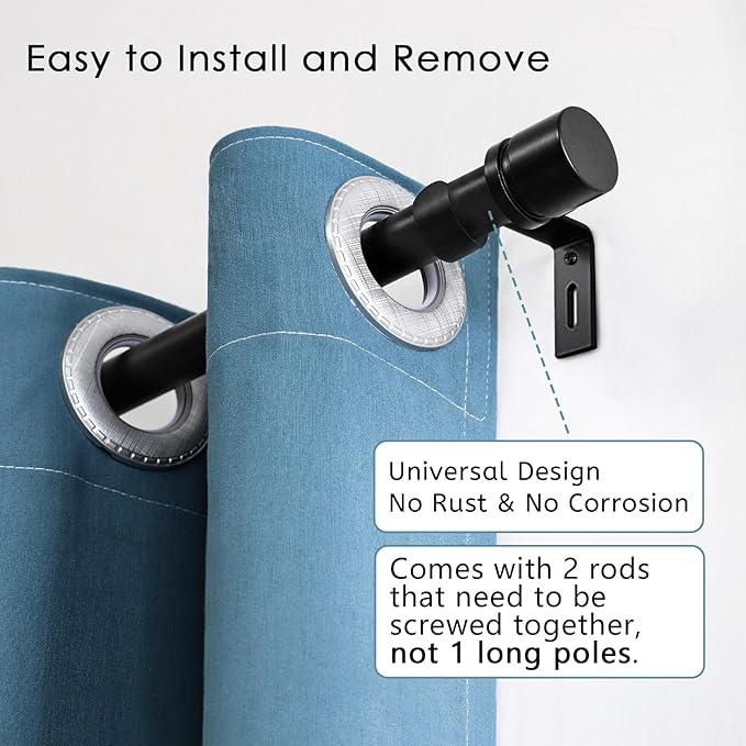 Byondeth Curtain Rods for Windows 16 to 28 or 40 Inches Max Adjustable Length 1 - Image 2