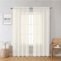 Lecloud Ivory Sheer Curtains 78 Inches Long 2 Panels, Elegant Light Filtering by Lecloud