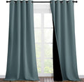 NICETOWN Greyish Blue Blackout Curtains 90 inches Long, Full Light Blocking by NICETOWN