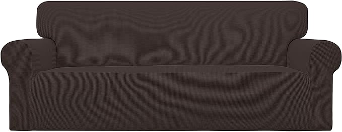 Easy-Going Stretch Oversized Sofa Couch Slipcover Washable Chocolate | 1-Piece by Easy-Going