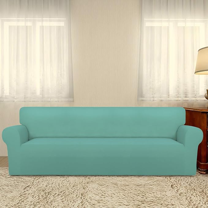 PureFit Super Stretch 4 Seater Sofa Slipcover – Spandex Non Slip Soft Couch - Image 2