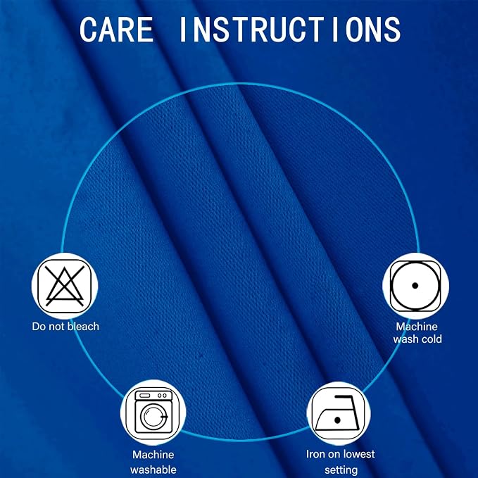 LEMOMO Royal Blue Thermal Blackout Curtains/42 x 84 Inch/Set of 2 Panels Room - Image 4