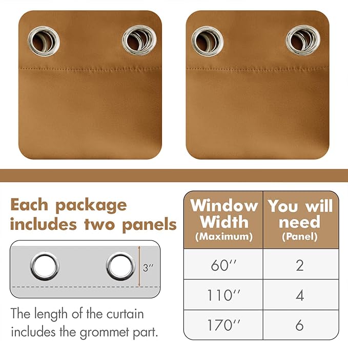 MIULEE Blackout Curtains for Bedroom Living Room Thermal Insulated Room - Image 6