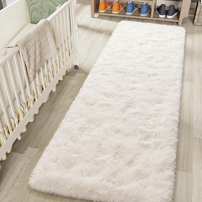LOCHAS Ultra Soft Indoor Modern Area Rugs 2x8, Fluffy Living Room Carpets by LOCHAS