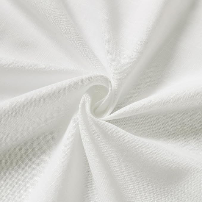 Off White Linen Curtains 63 inches Long - Image 7