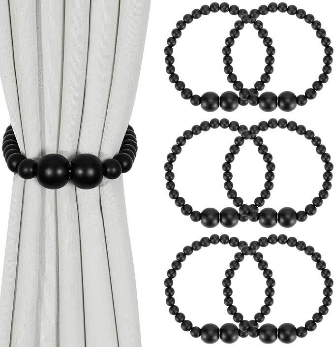 Magnetic Curtain Tiebacks, 6 Pack Curtain Holdbacks by KLOGTSINDDirect