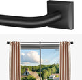 Black Curtain Rods for Windows 66-152Inch Heavy Duty Wrap Around Blackout by RBYCOS