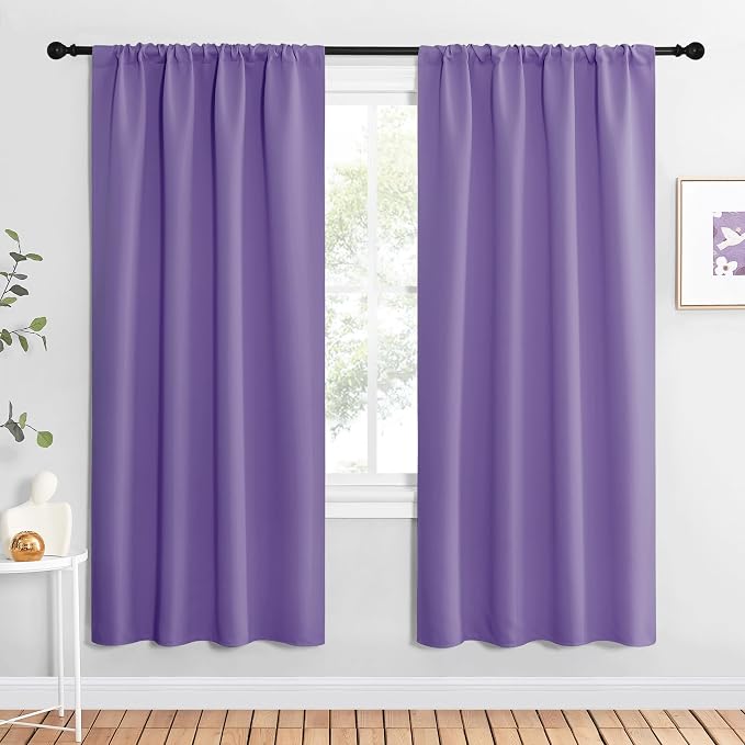 NICETOWN Blackout Curtains for Living Curtains, Lilac Purple, 2 Panels by NICETOWN