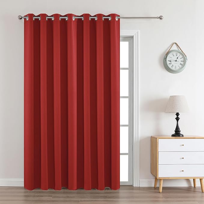 Joydeco Red Custom Solid Single Blackout Curtain by JOYDECO
