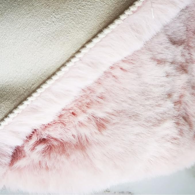 Ghouse Pink 8x10 Area Rugs Fluffy Faux Rabbit Fur Pink Fuzzy Rug Plush Shag Rugs - Image 6