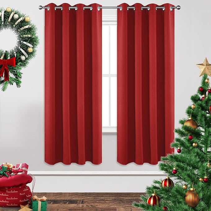 Joydeco Blackout Curtains 72 Inch Length 2 Panels Set, Thermal Insulated Long by JOYDECO
