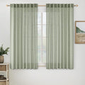 MIULEE Sage Linen Curtains 63 Inch Length 2 Panels by MIULEE