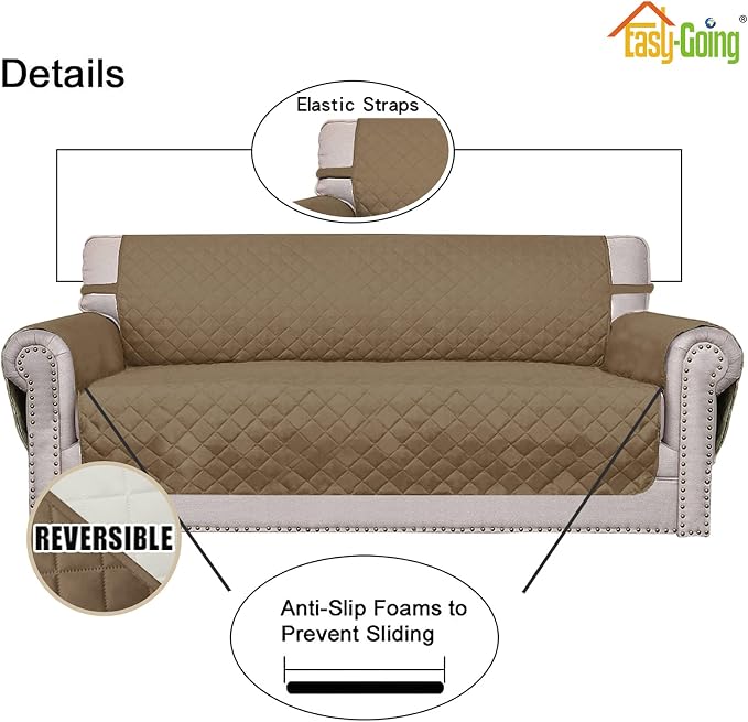 Easy-Going Oversized Chair Sofa Slipcover Reversible Sofa Cover Water Resistant - Image 3