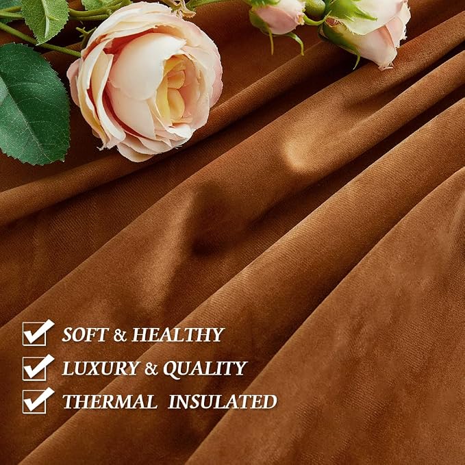 RYB HOME Velvet Blackout Curtains - Image 6